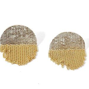 Hannah K brass & silver earrings